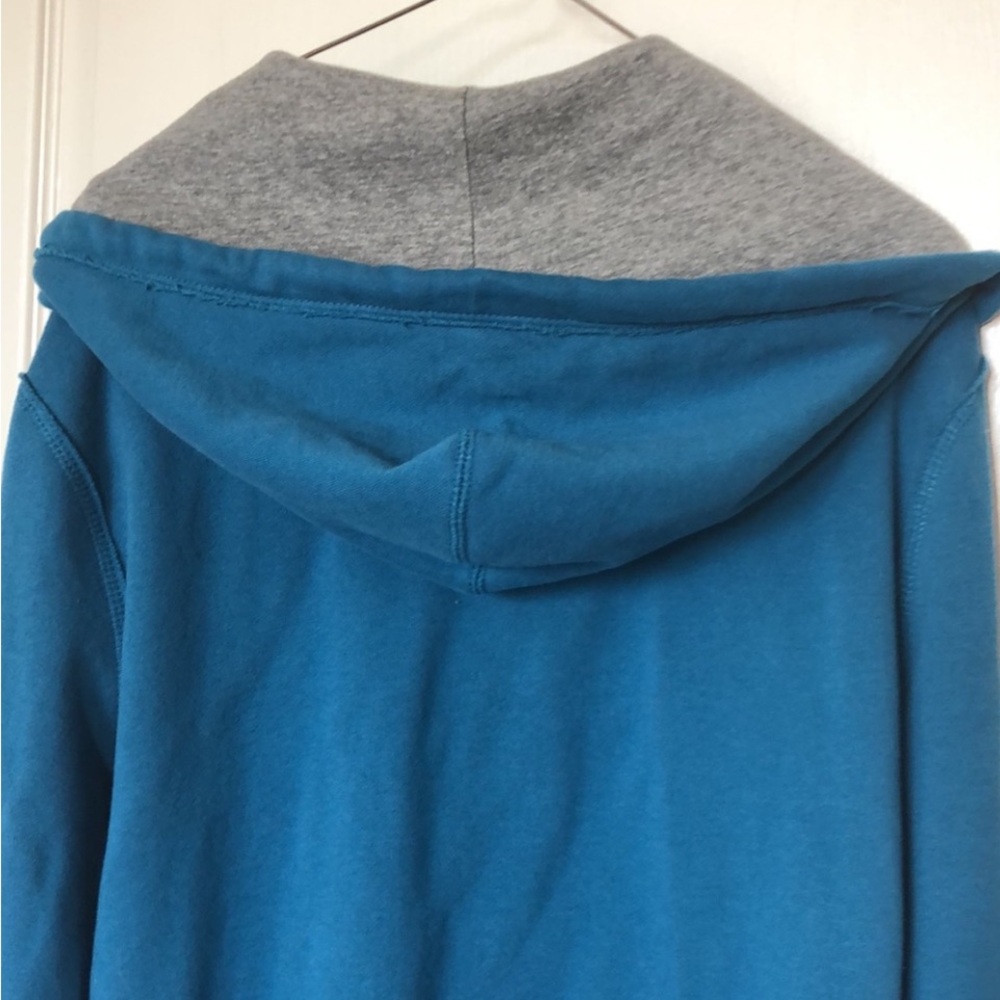 Aeropostale Zipper Hoodie Sweatshirt Cerulean Blue White Gray Jacket Coat Gift M - Picture 8 of 16